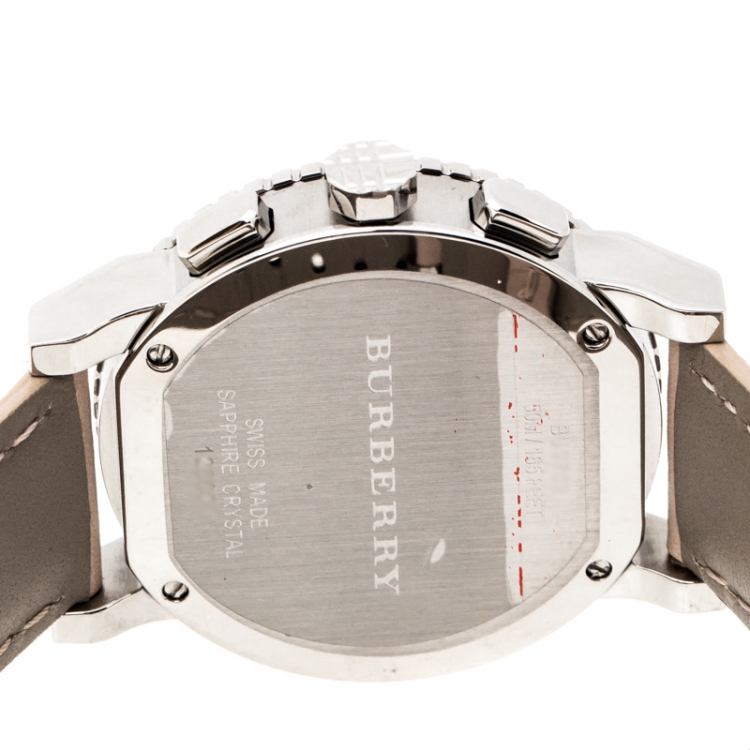 Pre Owned Burberry Beige Stainless Steel Classic BU9702 Women's Wristwatch 39 mm
