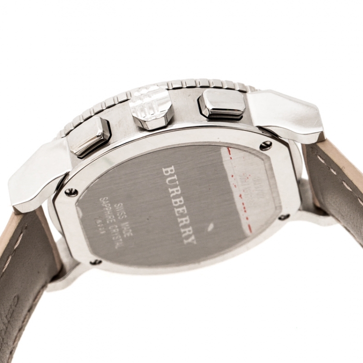 Pre Owned Burberry Beige Stainless Steel Classic BU9702 Women's Wristwatch 39 mm