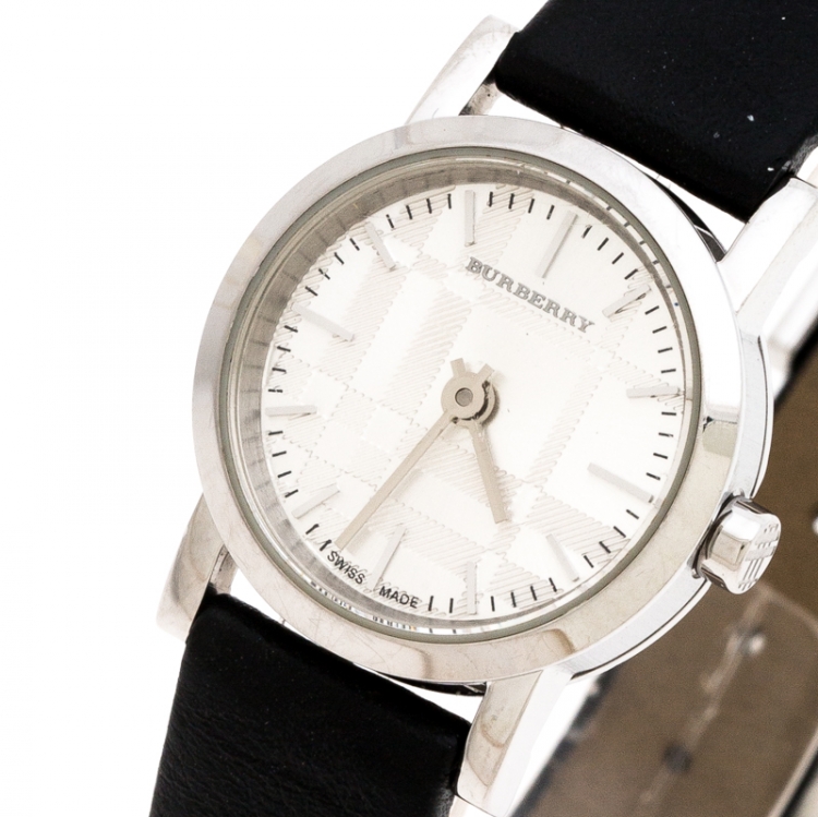 Pre Owned Burberry Silver Stainless Steel BU1761 Women's Wristwatch 22MM