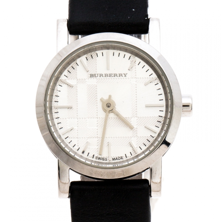 Pre Owned Burberry Silver Stainless Steel BU1761 Women's Wristwatch 22MM