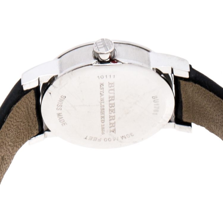 Pre Owned Burberry Silver Stainless Steel BU1761 Women's Wristwatch 22MM