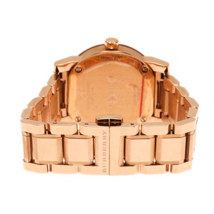 مملوكة مسبقًا Burberry Silver Stainless Steel The City BU9126 Women's Wristwatch 25MM