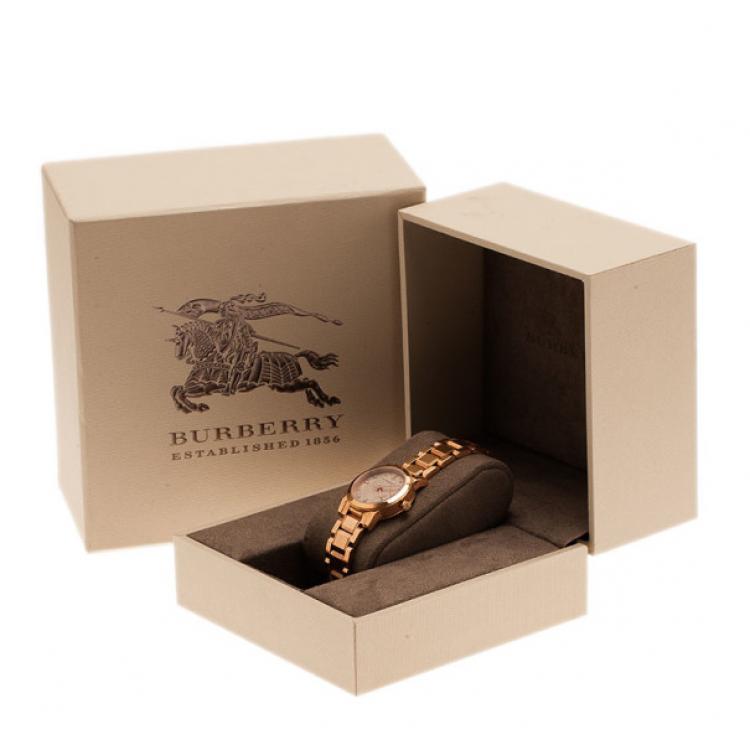 مملوكة مسبقًا Burberry Silver Stainless Steel The City BU9126 Women's Wristwatch 25MM