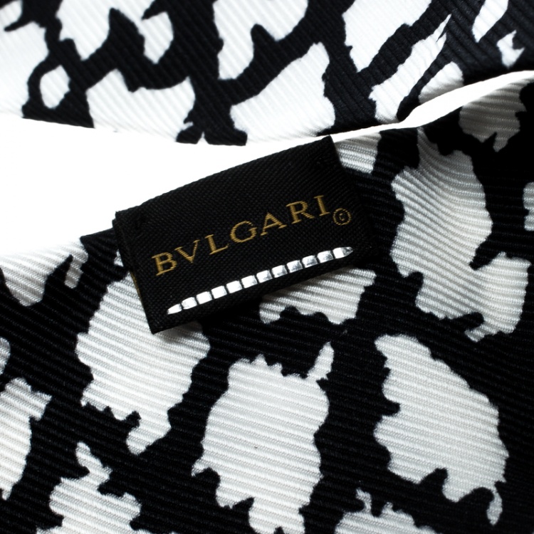 Pre Owned Bvlgari Multicolor Abstract Popcorn Patterned Silk Tie Me up Scarf