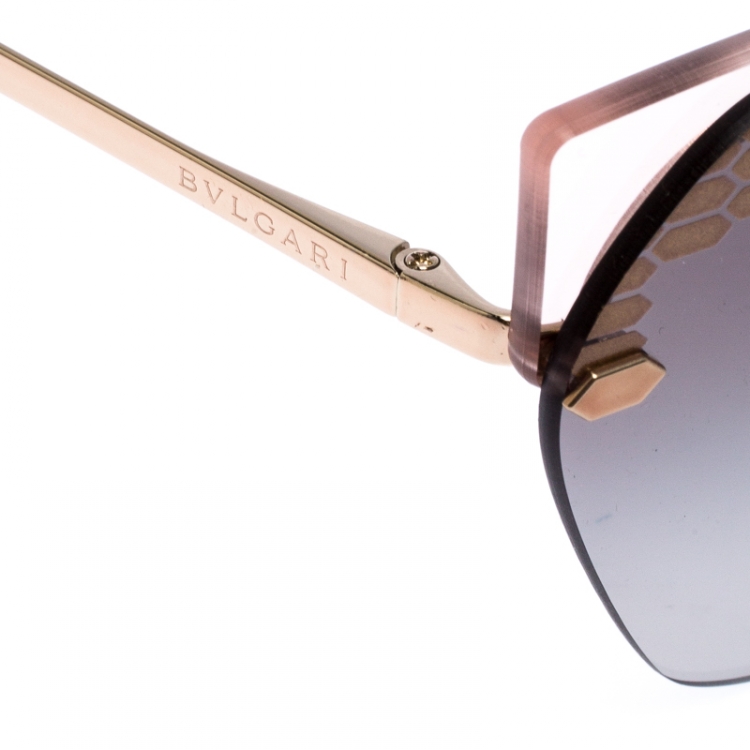 Pre Owned Bvlgari Bronze/Grey Gradient Serpenteyes Sunglasses