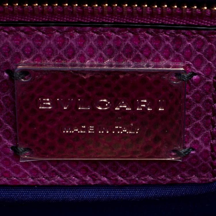 مملوكة مسبقًا Bvlgari Magenta Python Medium Serpenti Forever Shoulder Bag