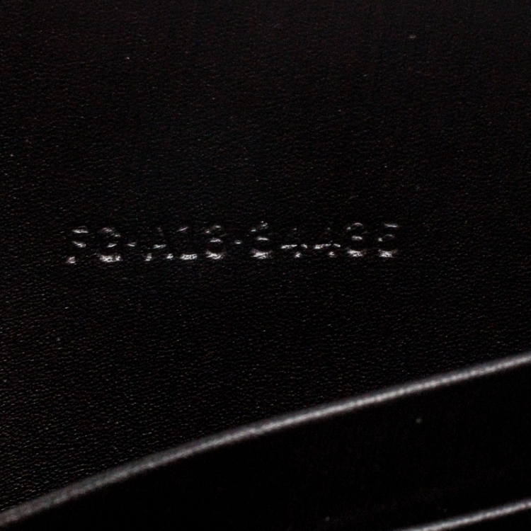 Pre Owned Bvlgari Black Leather Serpenti Forever Zip Around Wallet