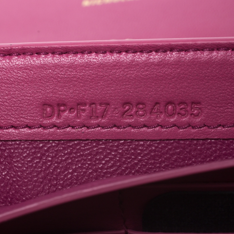 Pre Owned Bvlgari x Nicholas Kirkwood Fuchsia Studded Leather Serpenti Forever Wallet On Chain