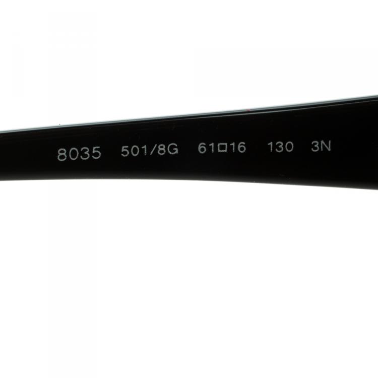 Pre Owned Bvlgari Black/Shaded Grey 8035 Oversize Sunglasses