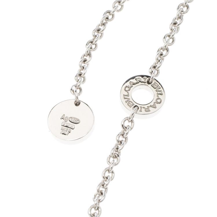 Pre Owned Bvlgari Save the Children Black Ceramic Silver Pendant Necklace