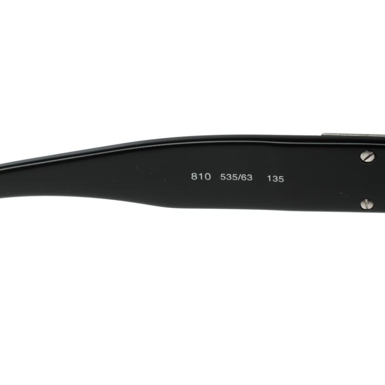 Pre Owned Bvlgari Black/Brown 810 Oval Sunglasses