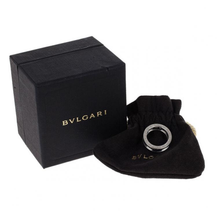 Pre Owned Bvlgari Save The Children Silver Ring Size 51