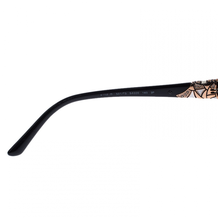 Pre Owned Bvlgari Black Gradient 8156-B Cateye Sunglasses 