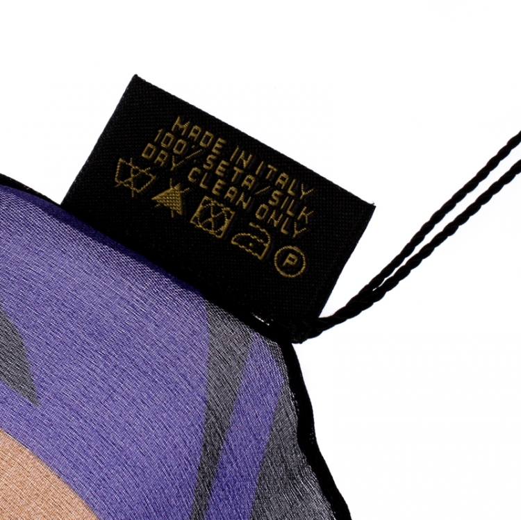 Pre Owned Bvlgari Multicolor Animal Print Silk Scarf