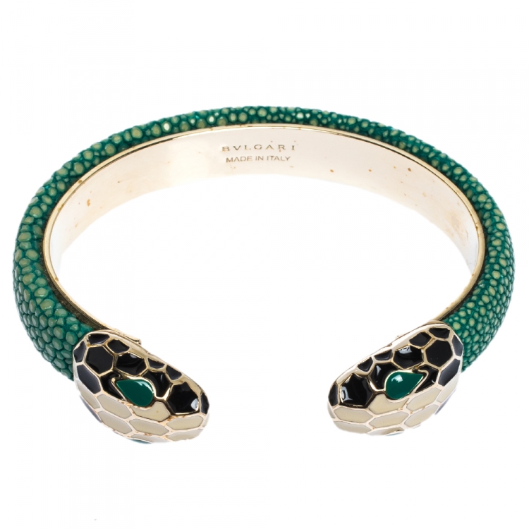bulgari snake bracelet green