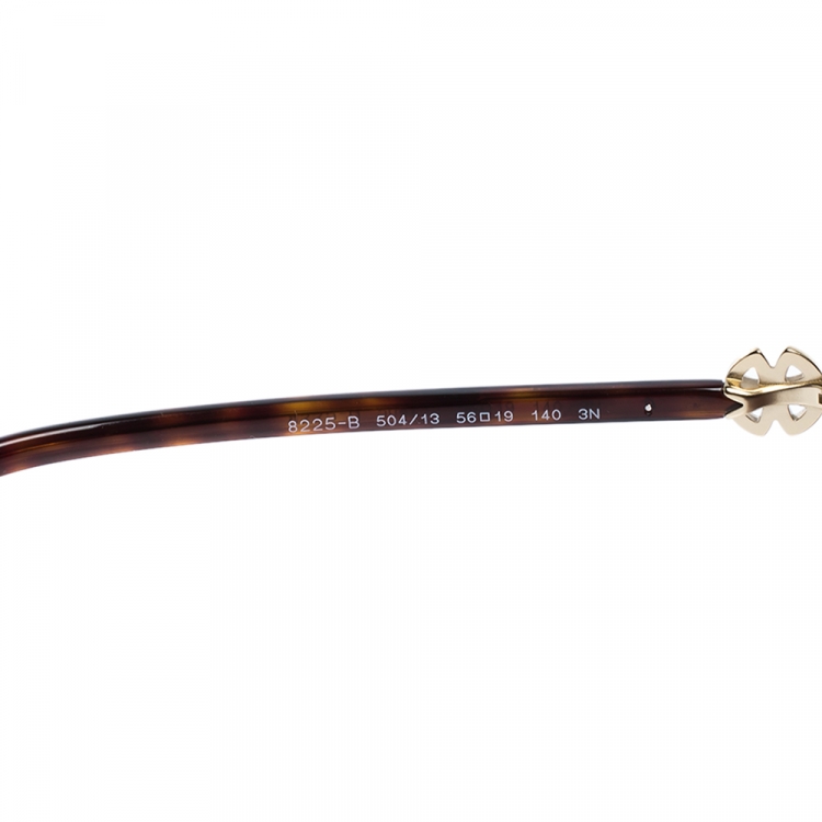 Pre Owned Bvlgari Dark Brown Tortoise Gradient 8225-B Sunglasses