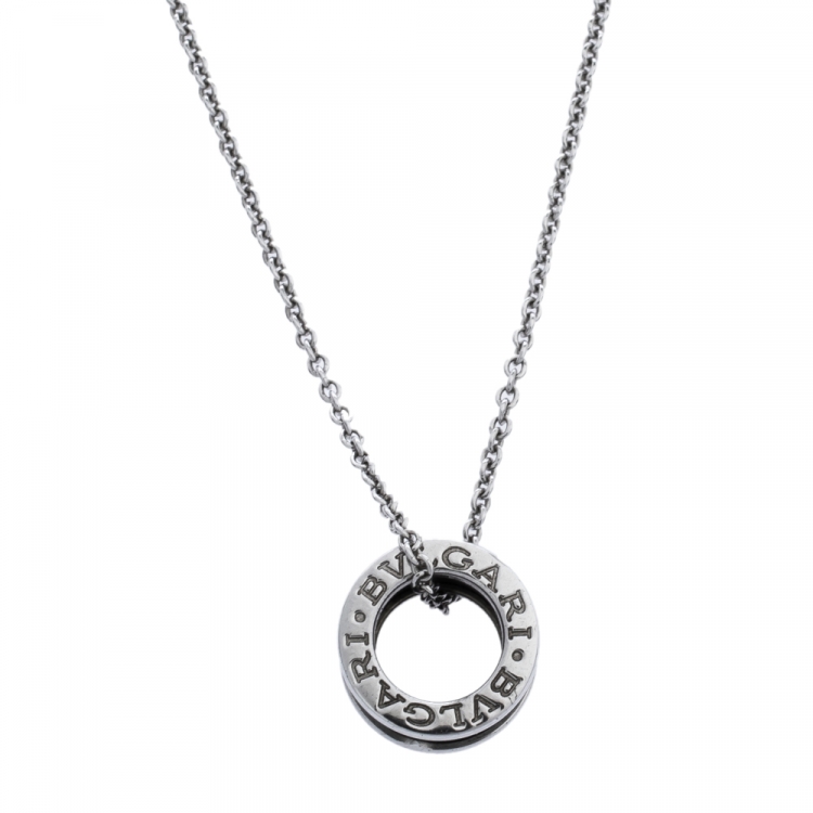 Pre Owned Bvlgari B.Zero1 Save The Children Black Ceramic & Sterling Silver Necklace