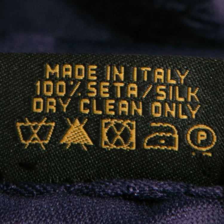 Pre Owned Bvlgari Purple Logomania Silk Wool Shawl