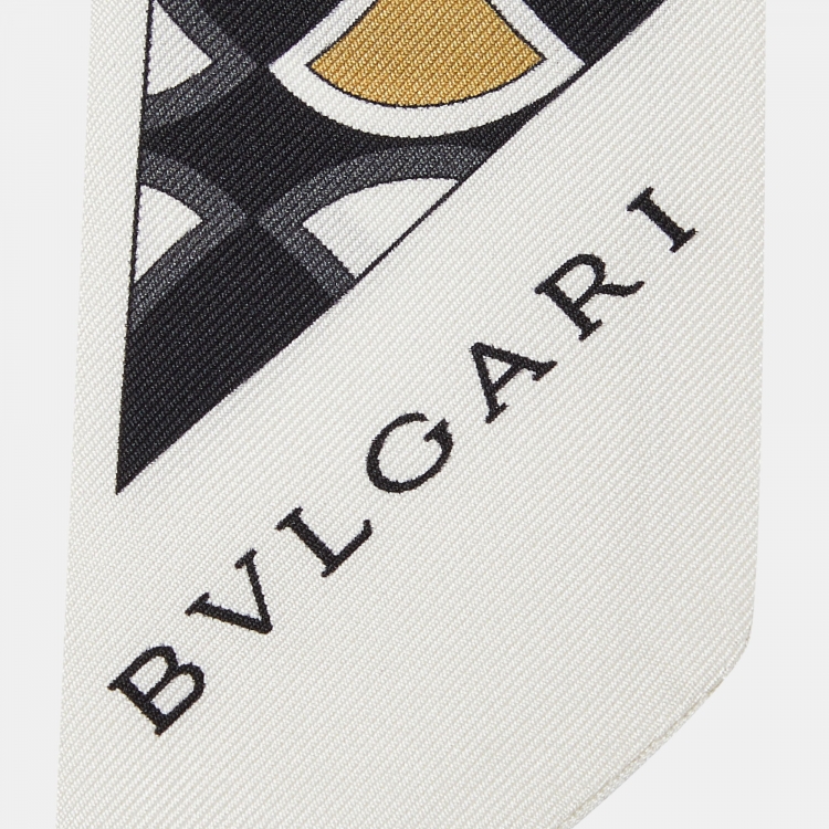 Pre Owned Bvlgari Multicolor Print Silk Diva Dream Bandeau Scarf