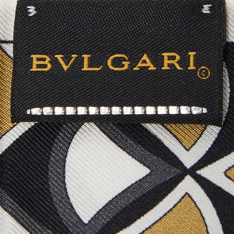 Pre Owned Bvlgari Multicolor Print Silk Diva Dream Bandeau Scarf