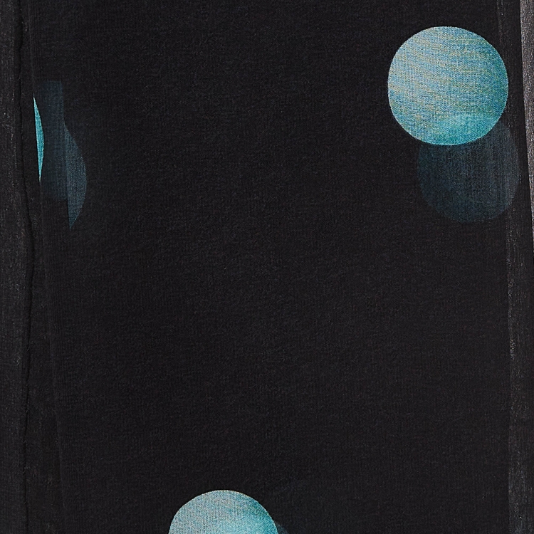 Pre Owned Bvlgari Black Printed Silk Scarf