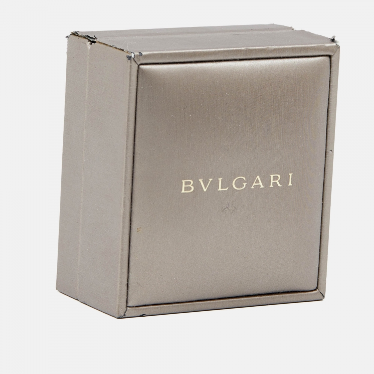 Pre Owned Bvlgari B.Zero1 Save the Children Black Ceramic Sterling Silver Bracelet SM