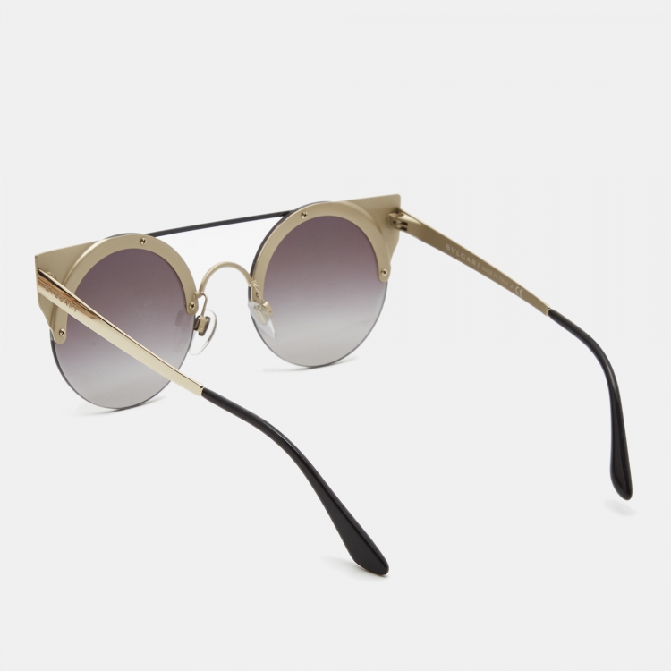 Pre Owned Bvlgari Black Gradient 6088 Cat Eye Sunglasses