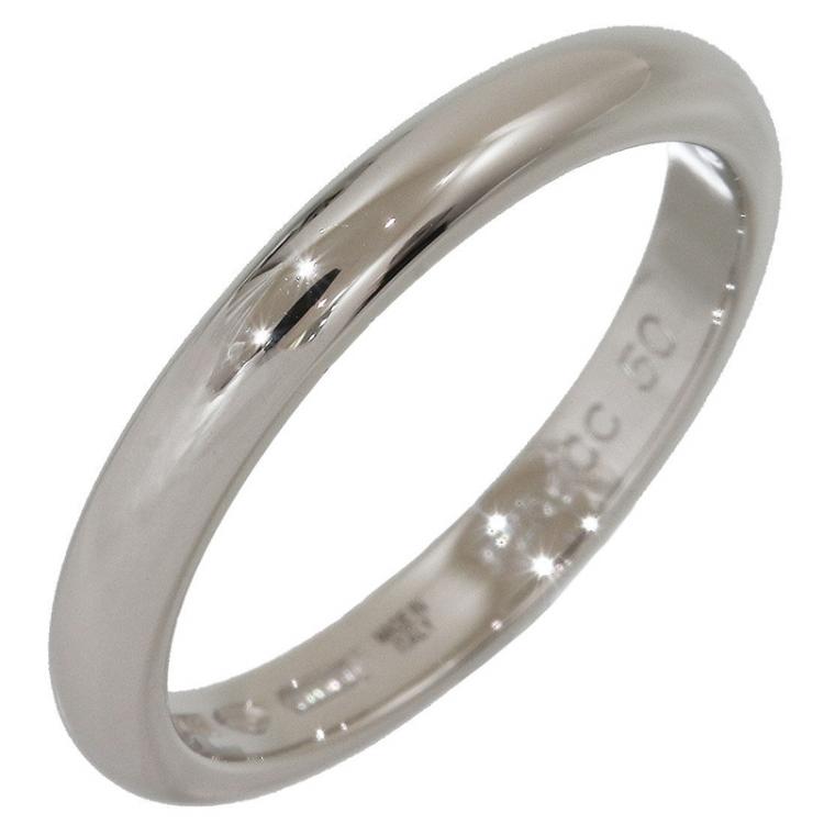 Pre Owned Bvlgari Fedi Platinum Wedding Band Ring Size 50