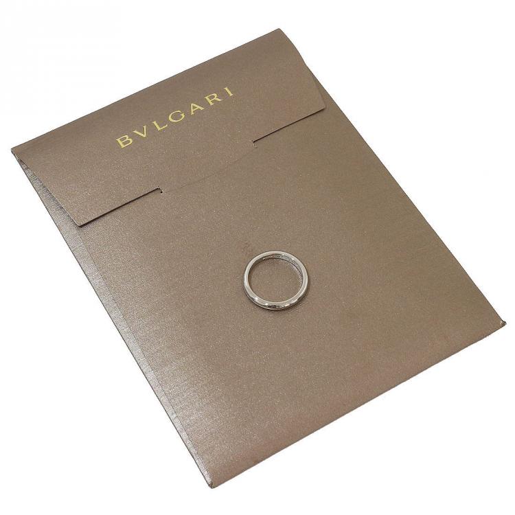 Pre Owned Bvlgari Fedi Platinum Wedding Band Ring Size 50