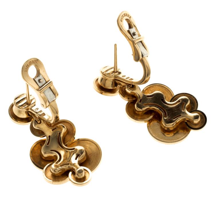 Pre Owned Bvlgari Cicladi 18k Yellow Gold Drop Earrings