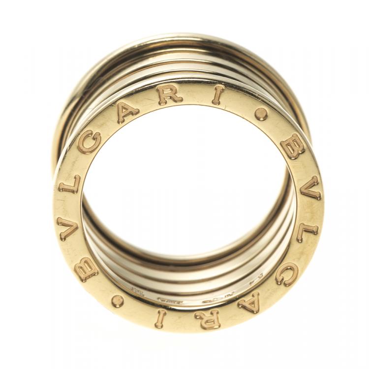 Pre Owned Bvlgari B.Zero1 5-Band 18k Yellow Gold Band Ring Size 54
