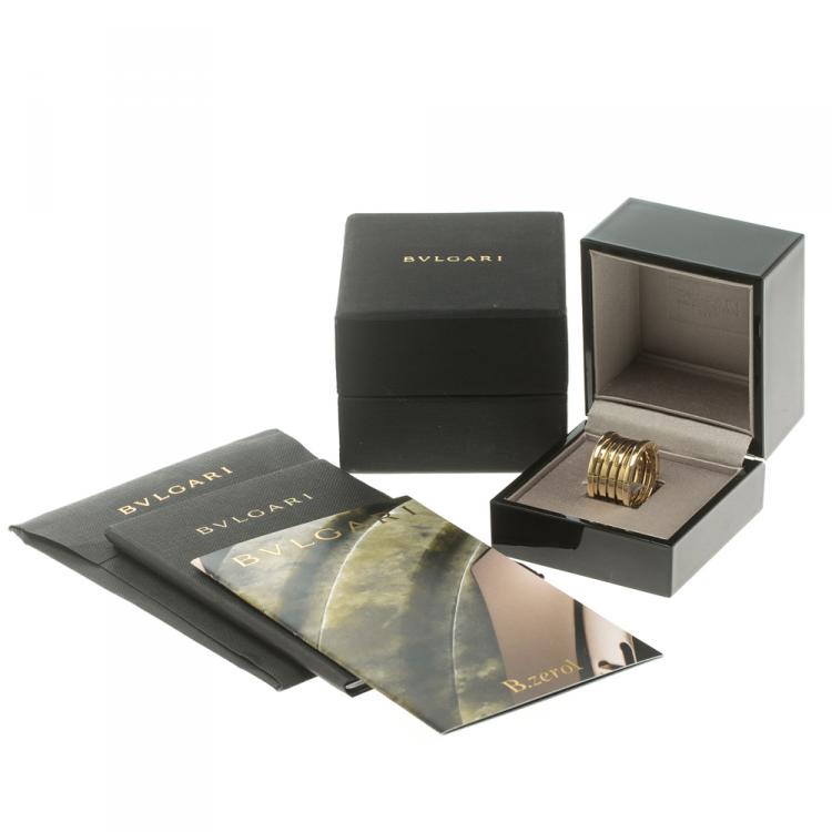 Pre Owned Bvlgari B.Zero1 5-Band 18k Yellow Gold Band Ring Size 54