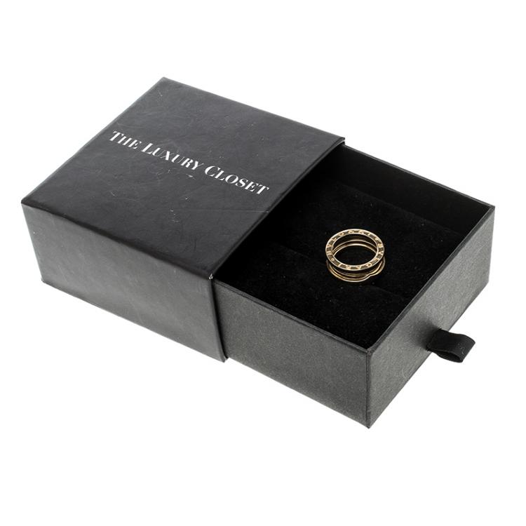 Pre Owned Bvlgari B.Zero 1 18k Yellow Gold 3 Band Ring Size 51