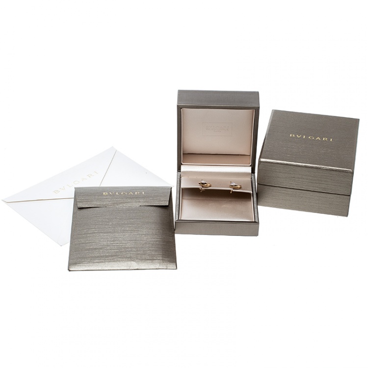 Pre Owned Bvlgari Diva's Dream Diamond 18k Rose Gold Stud Earrings 