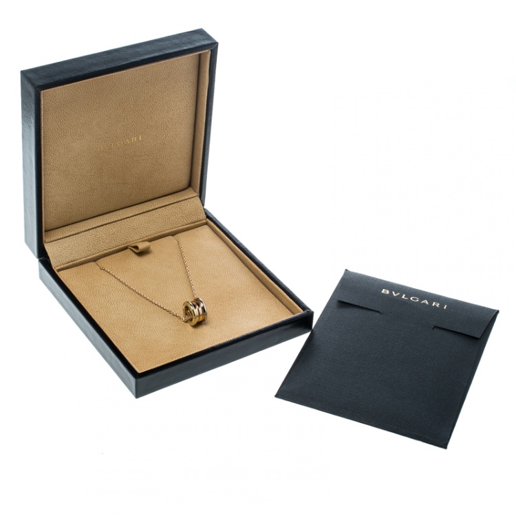 مملوكة مسبقًا Bvlgari B. Zero 1 18K Three Tone Gold Pendant Necklace 