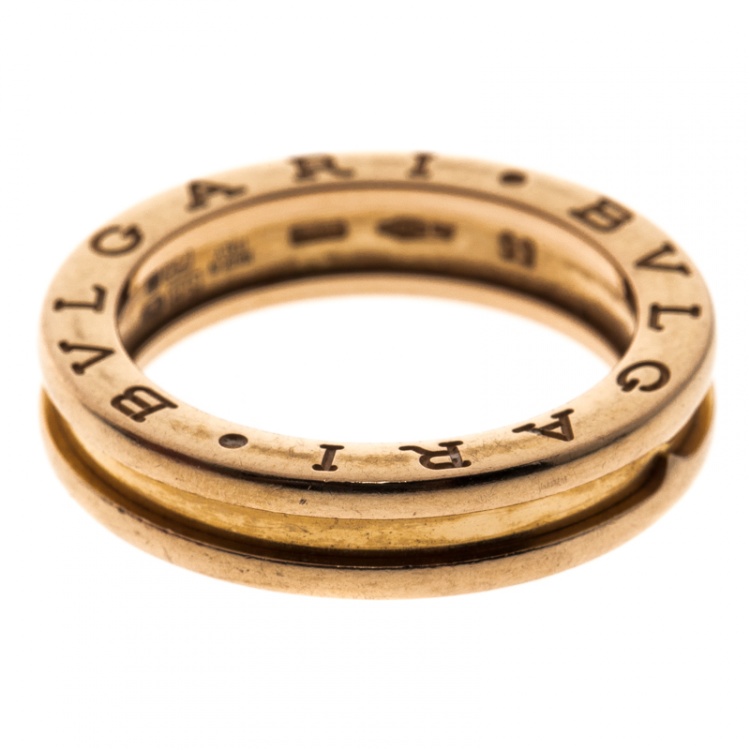 Pre Owned Bvlgari B.Zero1 1-Band 18K Yellow Gold Ring Size 55 