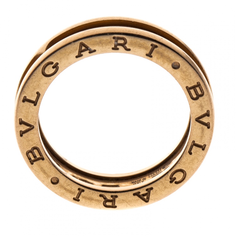 Pre Owned Bvlgari B.Zero1 1-Band 18K Yellow Gold Ring Size 55 