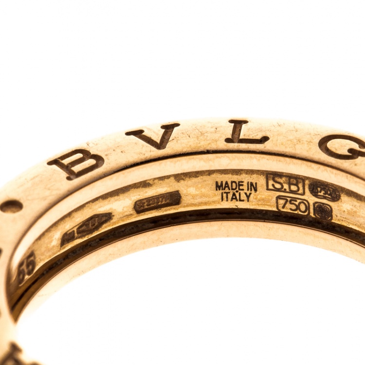Pre Owned Bvlgari B.Zero1 1-Band 18K Yellow Gold Ring Size 55 