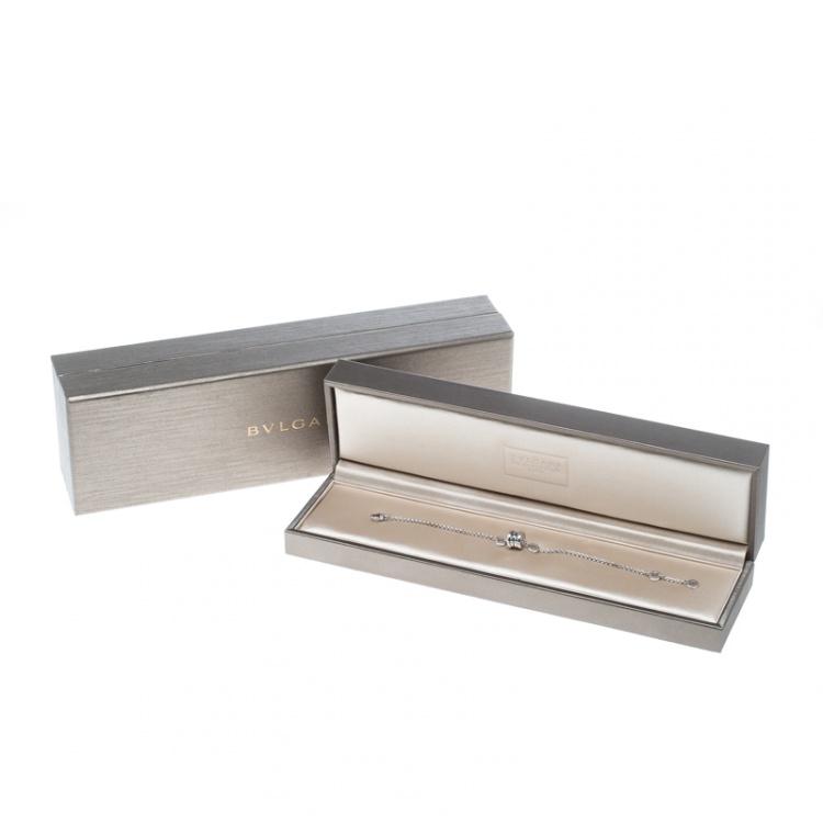 Pre Owned Bvlgari B.zero1 18k White Gold Soft Bracelet