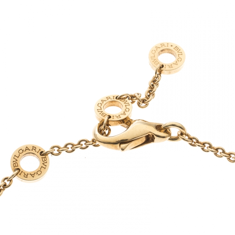 Pre Owned Bvlgari B.Zero1  Multicolored Gemstones Yellow Gold Bracelet