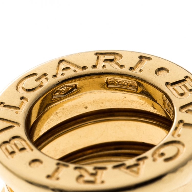 Pre Owned Bvlgari B.Zero1 18k Yellow Small Round Ring Charm Pendant