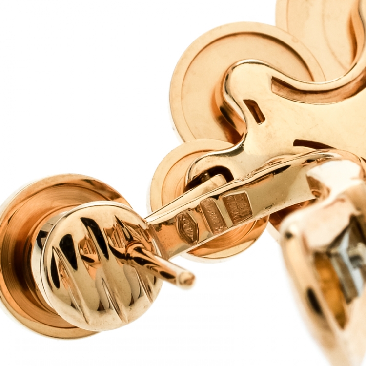 Pre Owned Bvlgari Cicladi 18k Yellow Gold Cluster Disc Drop Earrings