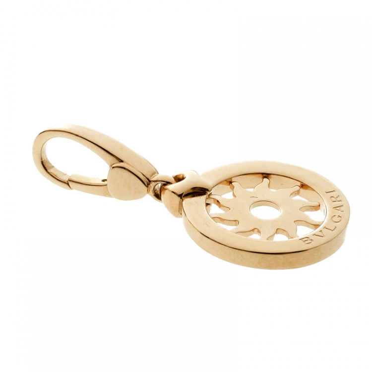 Pre Owned Bvlgari Tondo Sun 18k Yellow Gold Charm