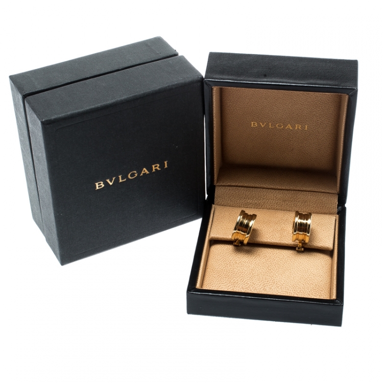 Pre Owned Bvlgari B.Zero1 18K Yellow Gold Hoop Earrings