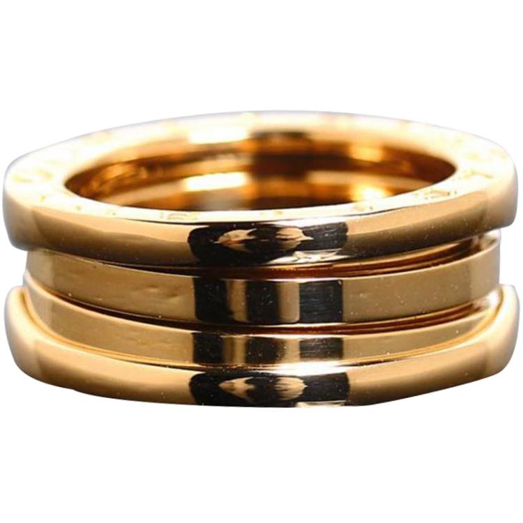 Pre Owned Bvlgari B.Zero1 3-Band 18K Yellow Gold Ring Size 51