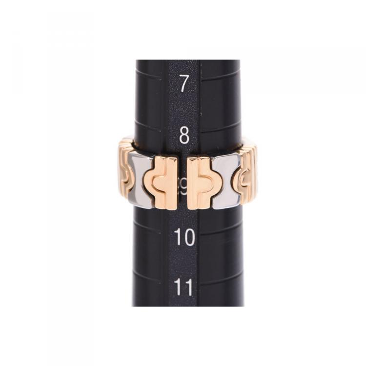 Pre Owned Bvlgari Parentesi 18K 2-Tone Ring Size 49