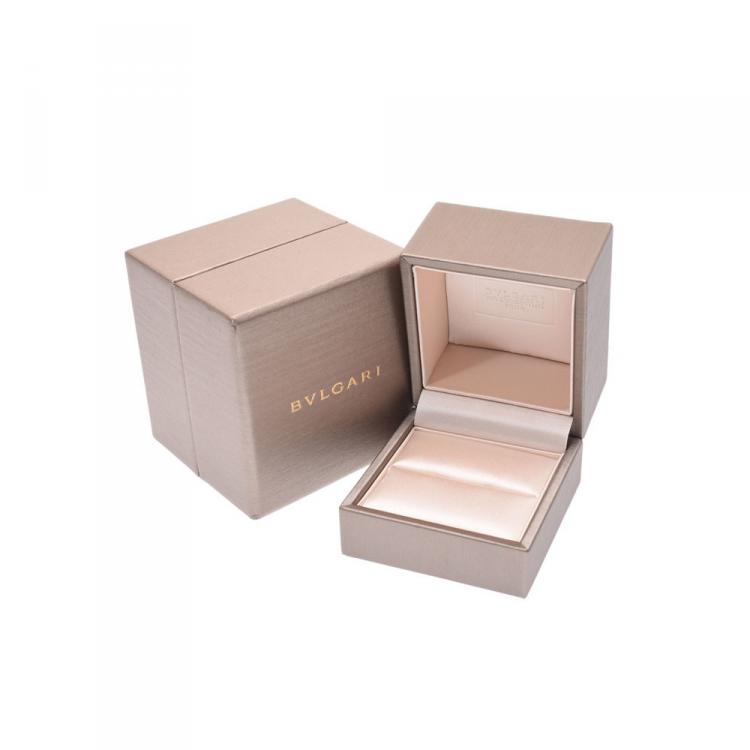 Pre Owned Bvlgari Serpenti 18K White Gold Wedding Band Ring Size 54