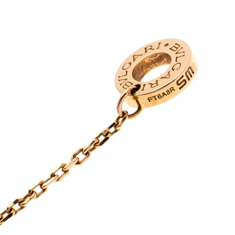 Pre Owned Bvlgari Divas' Dream Onyx 18k Rose Gold Bracelet 