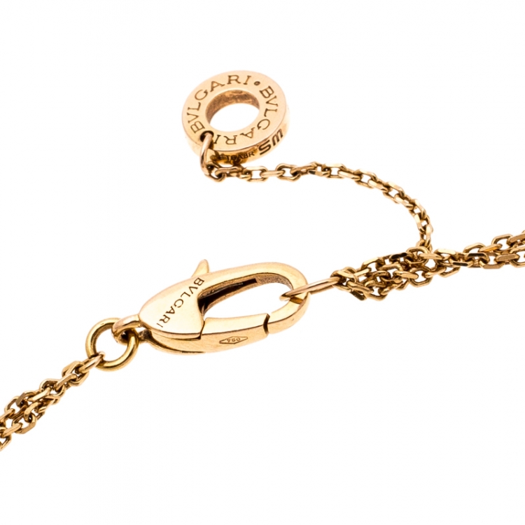 Pre Owned Bvlgari Divas' Dream Onyx 18k Rose Gold Bracelet 