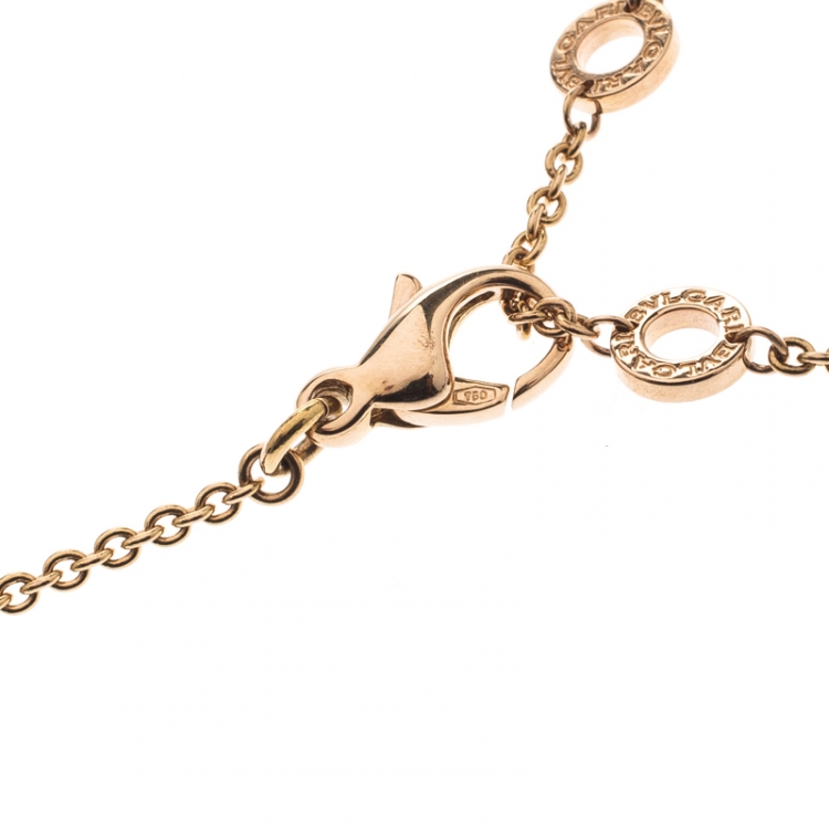 Pre Owned Bvlgari B.Zero1 18k Rose Gold Pendant Necklace